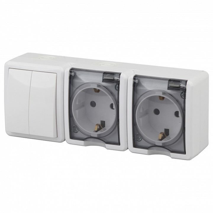 Фото Блок с розеткой и выключателем Эра Эра Эксперт 11-7404-01 ER_B0027675 - интернет-магазин МегаТерем в Москве