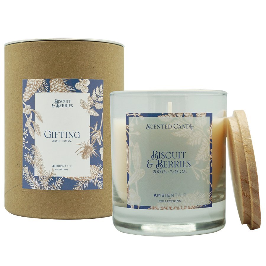 Фото Свеча ароматическая gifting, bisquit&amp;berries, 40 ч (72596) - интернет-магазин МегаТерем в Москве