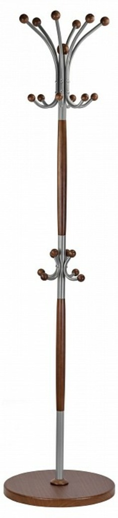 Фото Вешалка-стойка Декарт Д-1 средне-коричневый/металлик ML_D-1_MEDBR - интернет-магазин МегаТерем в Москве