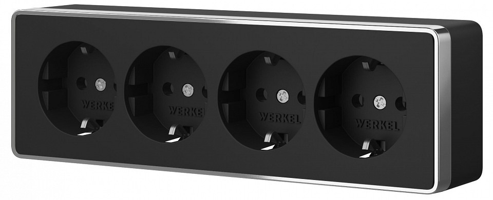 Фото Розетка четверная с заземлением и со шторками Werkel Gallant W5072258 WRK_a071254 - интернет-магазин МегаТерем в Москве
