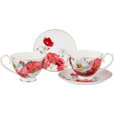 Чайный набор lefard "маки" 4 пр. на 2 пер. 250 мл (104-892) 