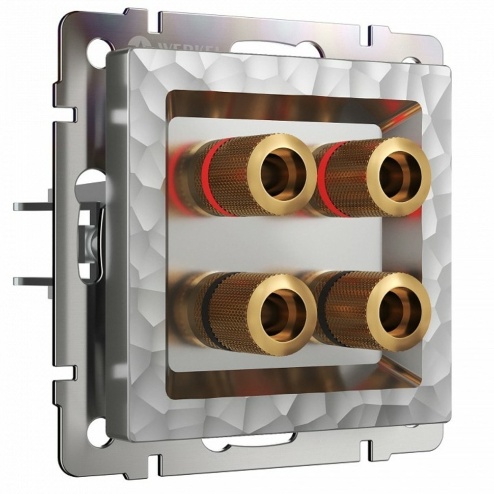 Фото Розетка акустическая без рамки Werkel Hammer серебряный W1285006 WRK_a052067 - интернет-магазин МегаТерем в Москве