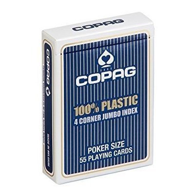 Карты "Copag 4 Corner Jumbo index " синяя рубашка (33861)