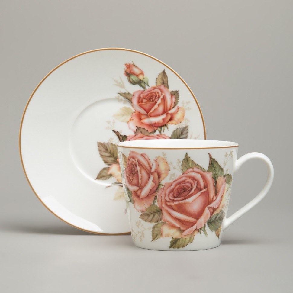 Фото Чайная пара lefard корейская роза 300 мл (590-675)  - интернет-магазин МегаТерем в Москве