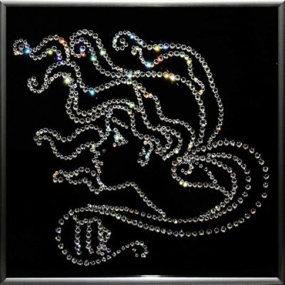 Картина Дева 25х25 см с кри...