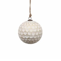 Новогодняя игрушка EL-32A, 13, стекло, white, gold, ROOMERS FURNITURE