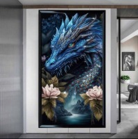 Картина Дракон Сила с кристаллами Swarovski (3030)