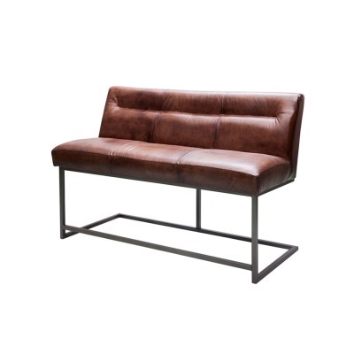 Диван BUDDY BUDDY-BAR-BENCH160, каркас металл, обивка натуральная кожа, dark brown, ROOMERS FURNITURE