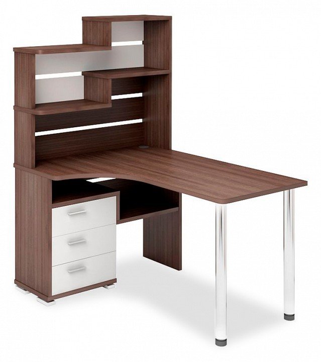 Фото Стол компьютерный Домино СР-132-150 ШБЕ-Ч-ЛЕВ MER_SR-132-150_SHBE-CH-LEV - интернет-магазин МегаТерем в Москве