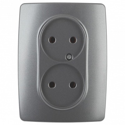 Розетка двойная без заземле...