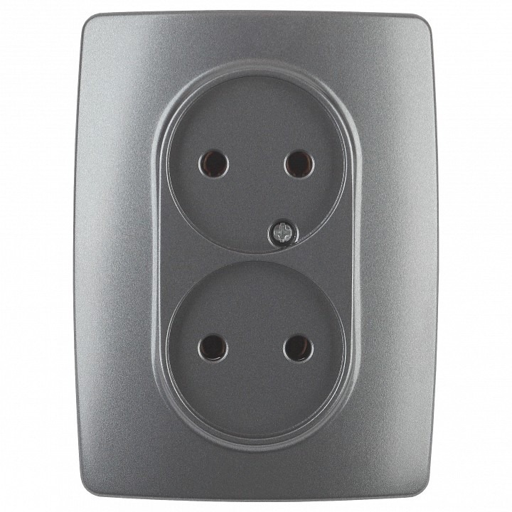 Фото Розетка двойная без заземления Эра Эра 12 12-2107-12 ER_B0031244 - интернет-магазин МегаТерем в Москве