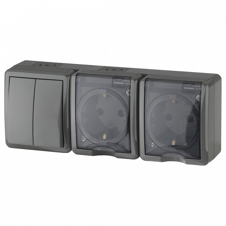 Фото Блок с розеткой и выключателем Эра Эра Эксперт 11-7404-03 ER_B0027676 - интернет-магазин МегаТерем в Москве