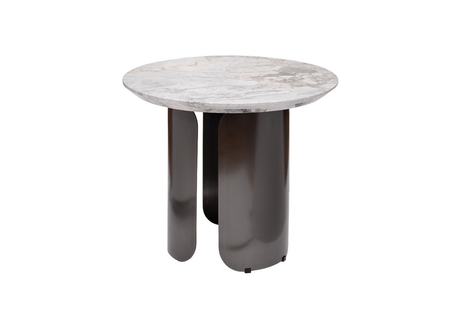 Фото Стол журнальный натур.серый мрамор d 60*50см (TT-00011778) - интернет-магазин МегаТерем в Москве