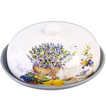 Фото Блюдо для блинов с крышкой керамическое Утренняя свежесть LORAINE (60191) - интернет-магазин МегаТерем в Москве