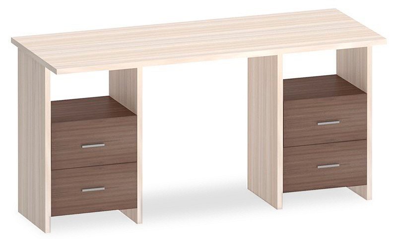 Фото Стол письменный Домино Lite СКЛ-Прям150+2ТЯЛ MER_SKL-Pryam150-2TYAL_KSH-CH - интернет-магазин МегаТерем в Москве