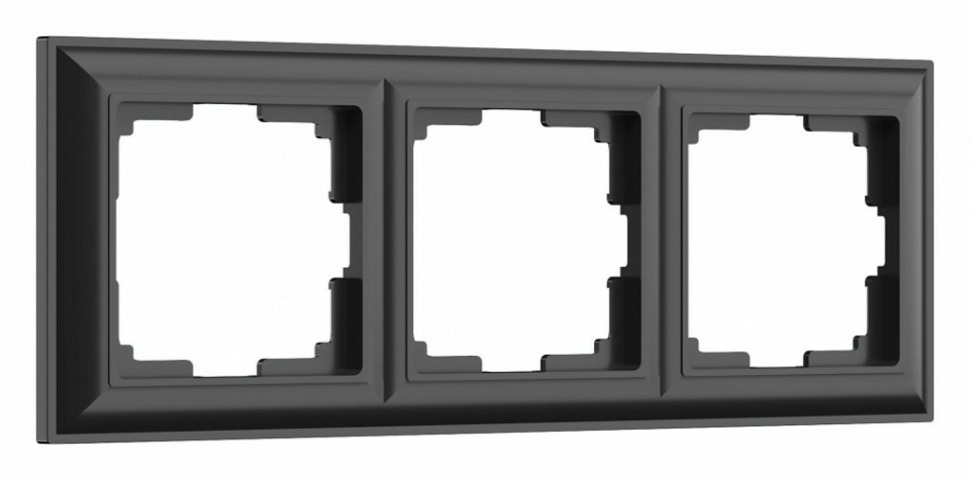 Фото Рамка на 3 поста Werkel черный матовый W0032208 WRK_a051026 - интернет-магазин МегаТерем в Москве