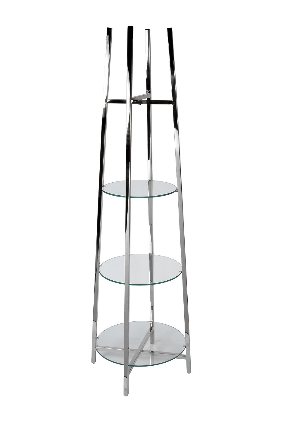 Фото Стеллаж прозр.стекло/хром 53*53*183см (TT-00013133) - интернет-магазин МегаТерем в Москве