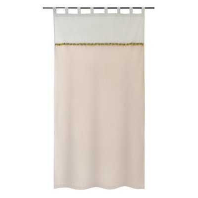 Штора из хлопка с помпонами...