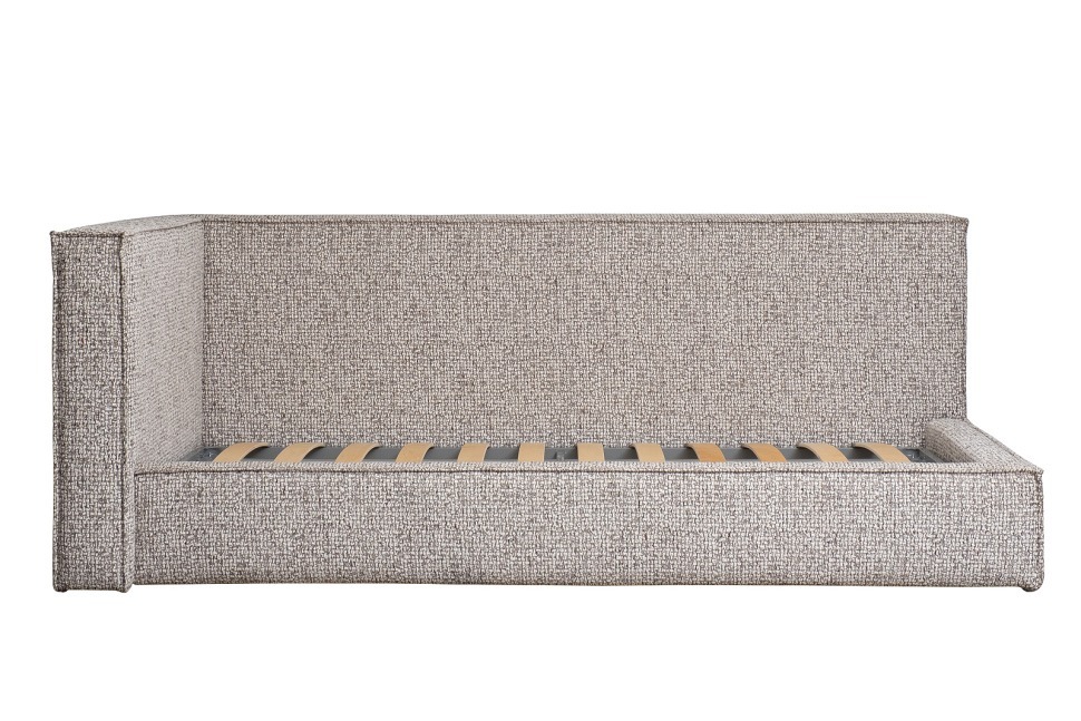 Фото Кровать детская угловая Runa-80 с мех шенилл серая Seppia Ser 114*215*80см (TT-00016135) - интернет-магазин МегаТерем в Москве