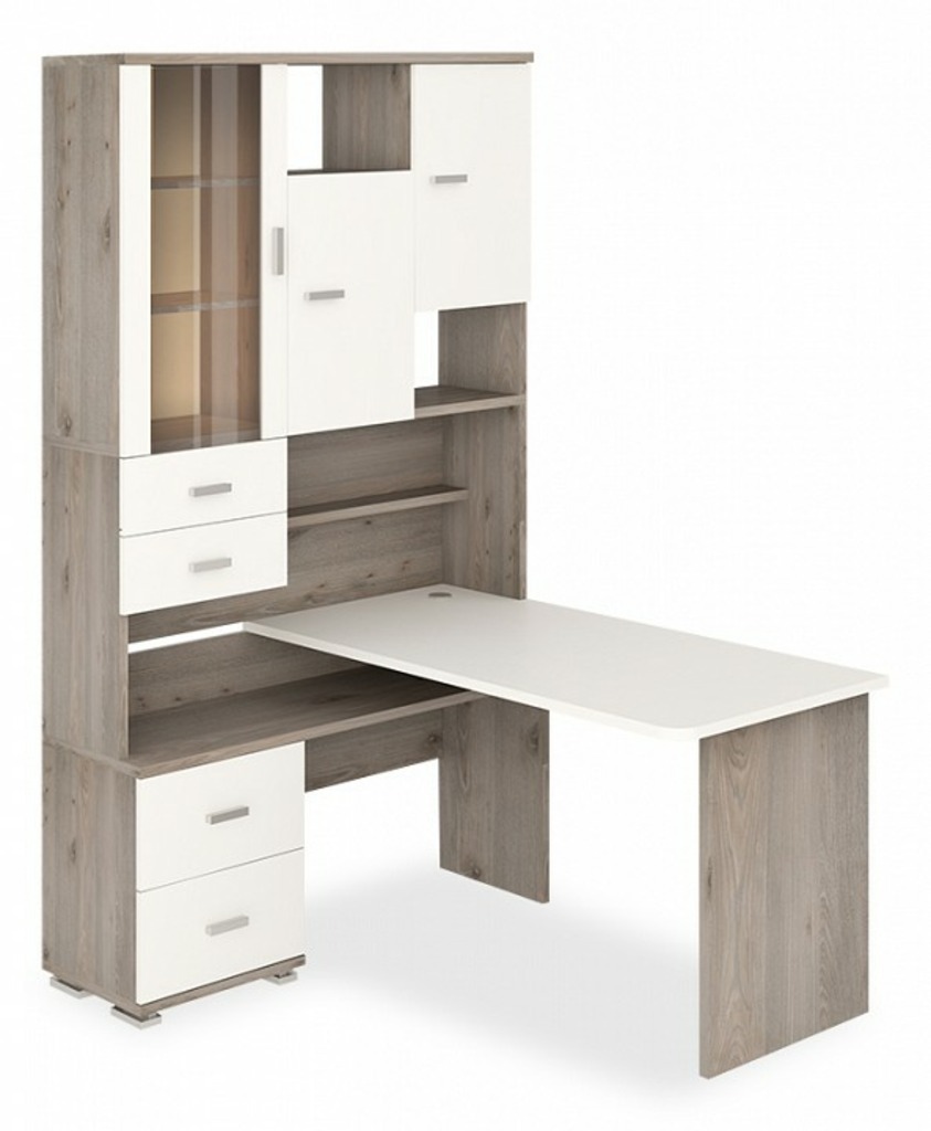 Фото Стол компьютерный Домино Нельсон СР-620-140 MER_SR-620-140-NBEBE-LEV - интернет-магазин МегаТерем в Москве