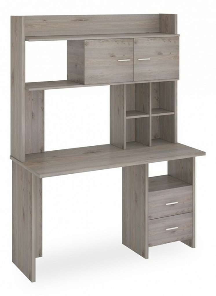 Фото Стол компьютерный Нельсон Lite СКЛ-Прям130+НКЛХ-130 Н MER_SKL-Pryam130-NKLH-130_N - интернет-магазин МегаТерем в Москве