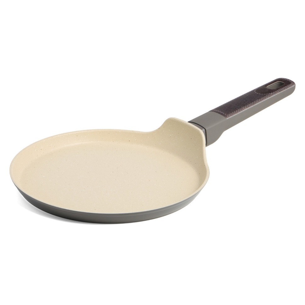 Фото Сковорода блинная с антипригарным покрытием pfluon marble, 22*4,3 см Agness (902-106) - интернет-магазин МегаТерем в Москве