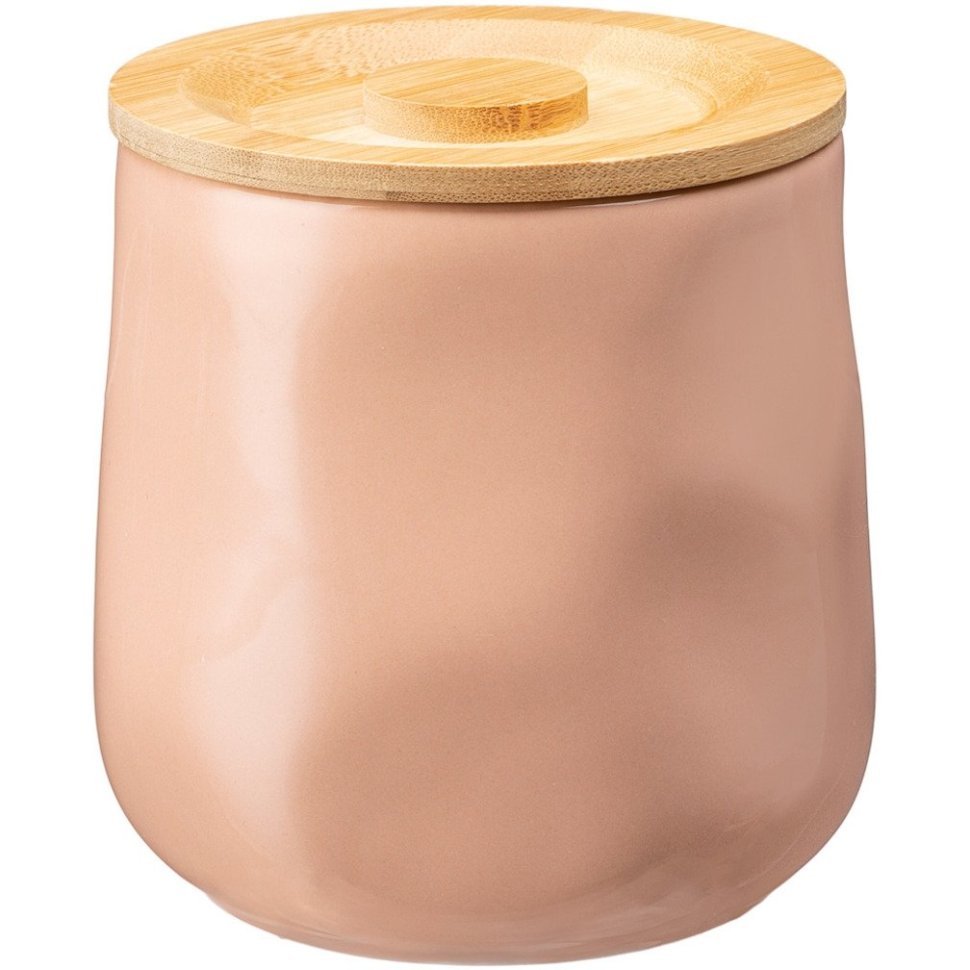 Фото Банка для сыпучих bronco meadow 12*11,5 см 1000 мл пудровая (474-159)  - интернет-магазин МегаТерем в Москве