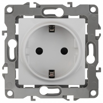 Розетка с заземлением, без рамки Эра Эра 12 12-2101-01 ER_B0014675