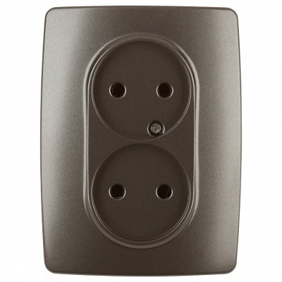 Розетка двойная без заземле...