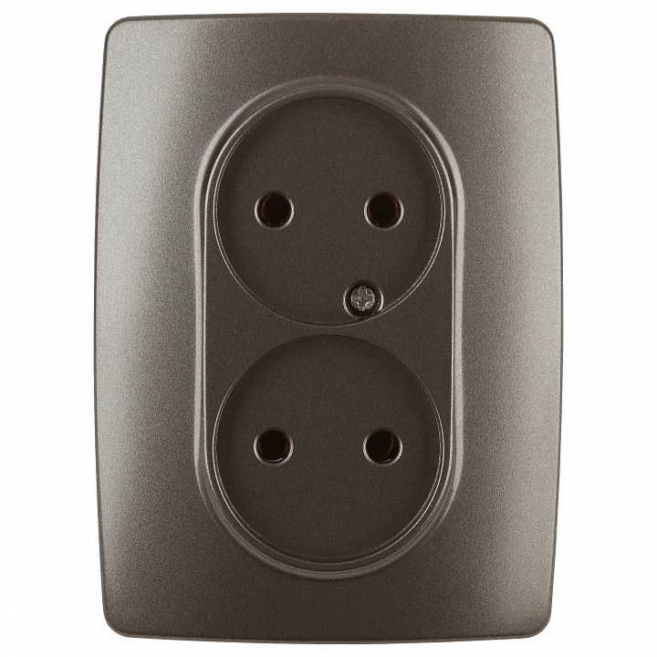 Фото Розетка двойная без заземления Эра Эра 12 12-2107-13 ER_B0031245 - интернет-магазин МегаТерем в Москве