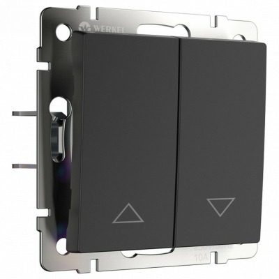 Выключатель для жалюзи без рамки Werkel черный W1124508 WRK_a051607