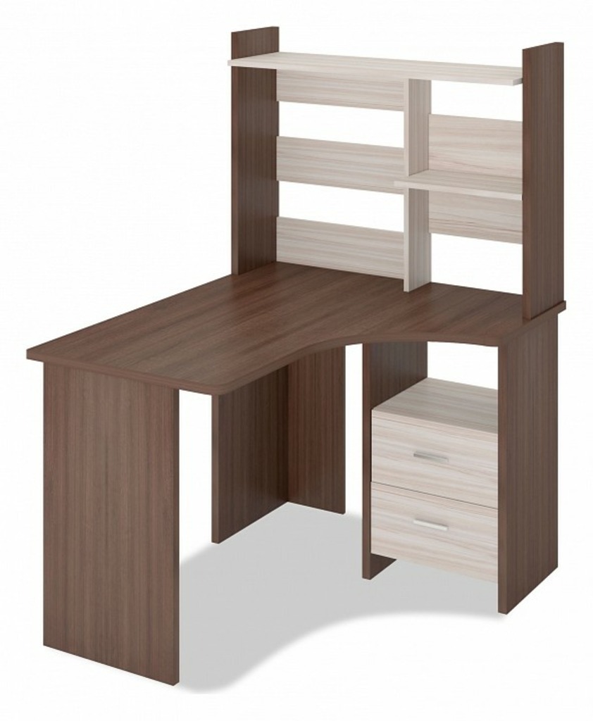 Фото Стол компьютерный Домино Лайт СКЛ-Угл120+НКЛ-100 MER_SKL-Ugl120_NKL-100_SHK_PRAV - интернет-магазин МегаТерем в Москве