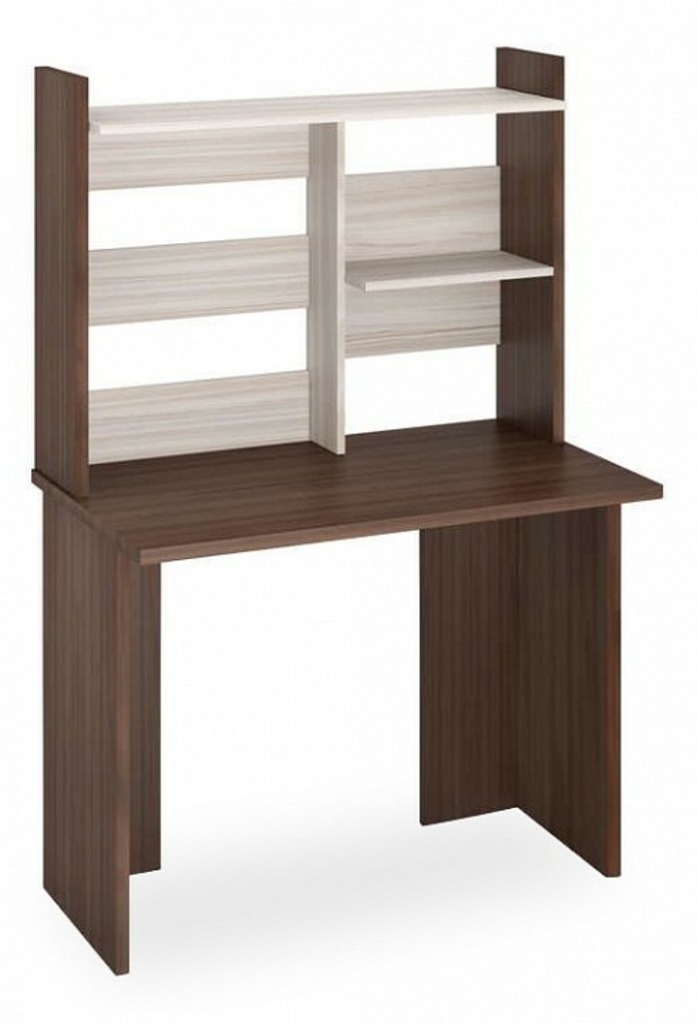 Фото Стол компьютерный Домино Лайт СКЛ-Прям-100 без тумбы+НКЛ-100 MER_SKL-Pryam100_bez_tumby-NKL-100_SHK - интернет-магазин МегаТерем в Москве