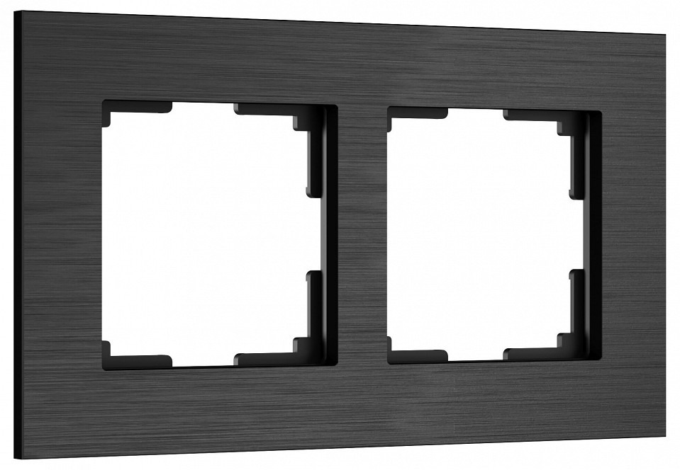 Фото Рамка на 2 поста Werkel AluMax черный алюминий W0023508 WRK_a066330 - интернет-магазин МегаТерем в Москве