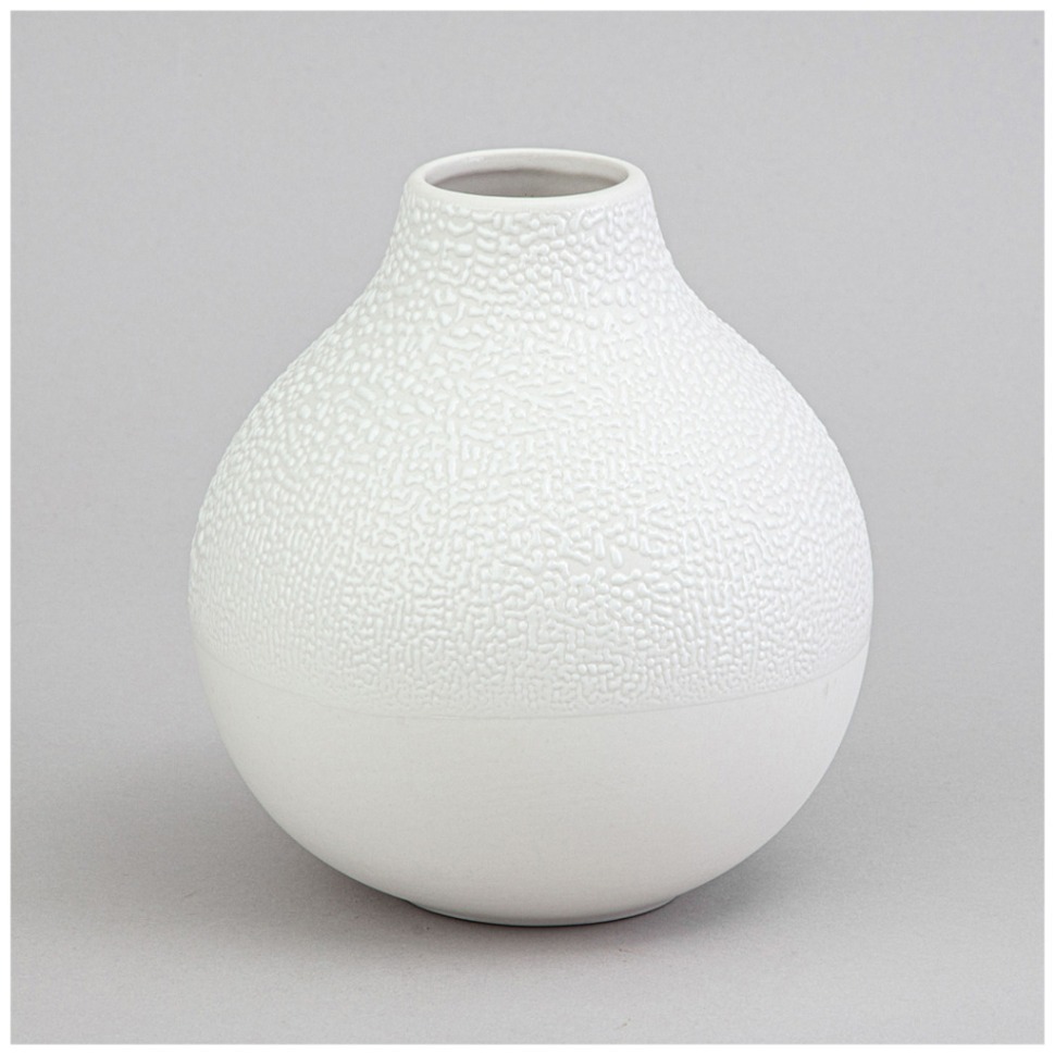 Фото Ваза коллекция жемчужина 12*12*13,2см  цвет: белый Lefard (374-157) - интернет-магазин МегаТерем в Москве
