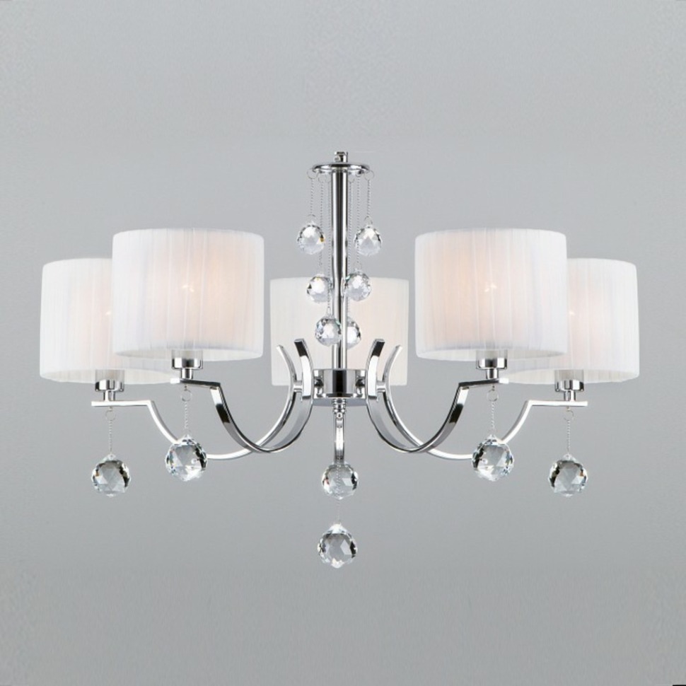 Фото Подвесная люстра Eurosvet Napoli 60095/5 хром EV_a044710 - интернет-магазин МегаТерем в Москве