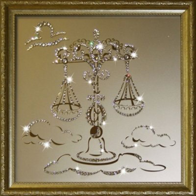Картина Весы 35х35 см с кри...
