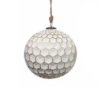 Новогодняя игрушка EL-32C, 20, стекло, white, gold, ROOMERS FURNITURE