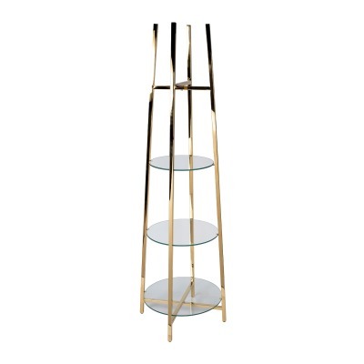 Стеллаж прозр.стекло/золото...