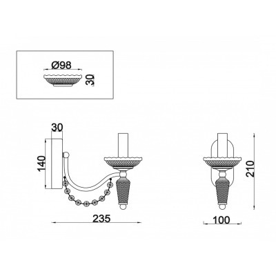 Бра Freya Zoe FR2009WL-01G ...
