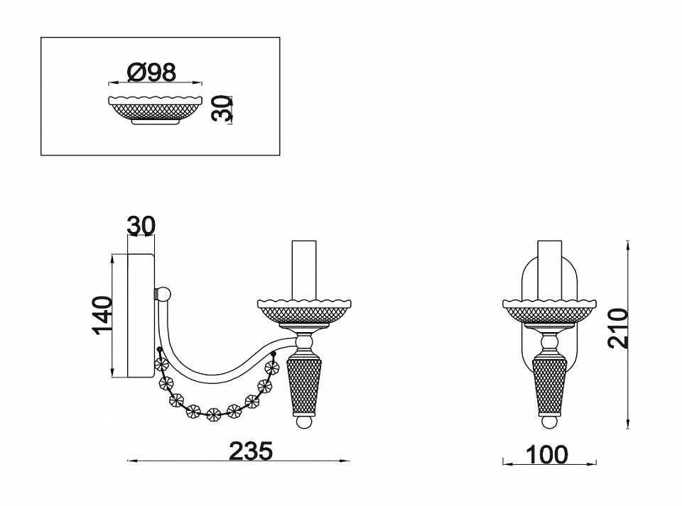 Фото Бра Freya Zoe FR2009WL-01G MY_FR2009WL-01G - интернет-магазин МегаТерем в Москве