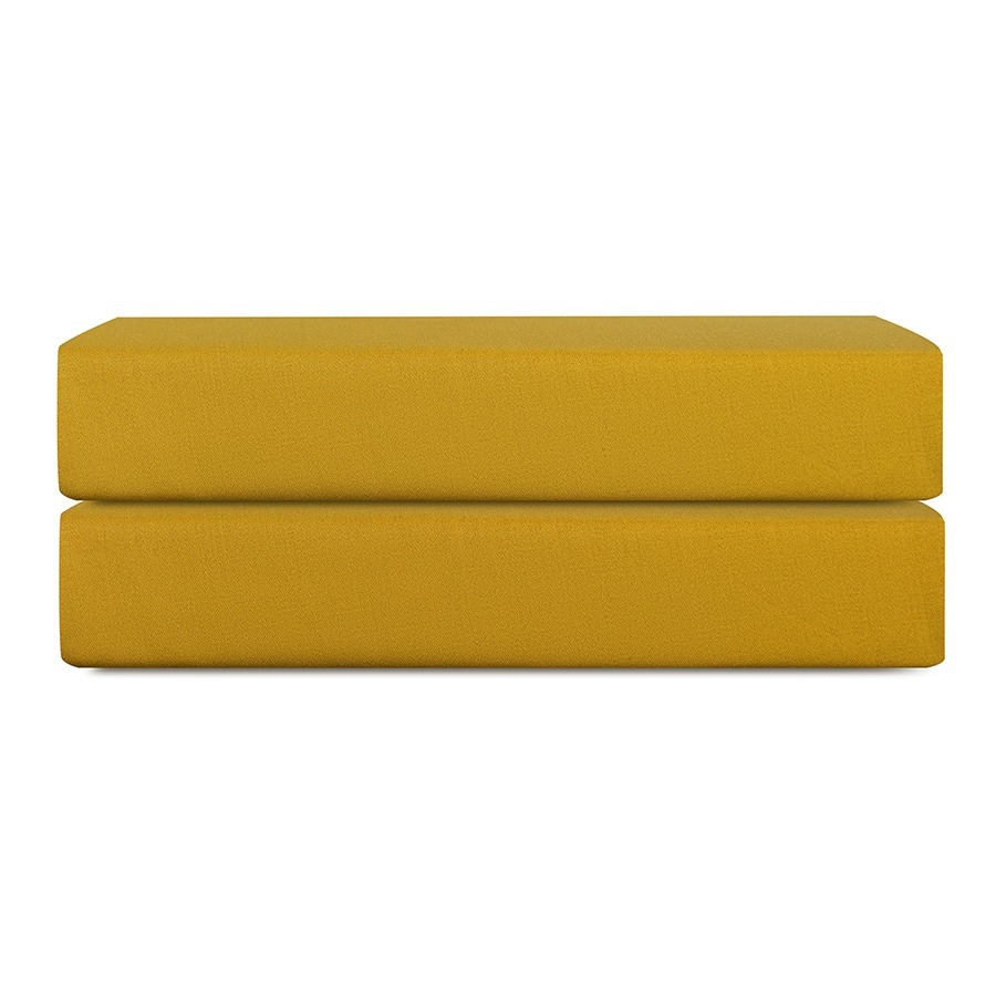 Фото Простыня на резинке из премиального сатина горчичного цвета из коллекции essential, 160х200х30 см (78484) - интернет-магазин МегаТерем в Москве