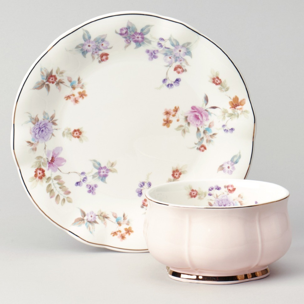 Фото Набор для завтрака lefard времена года 2 пр. 440 мл розовый (42-562)  - интернет-магазин МегаТерем в Москве