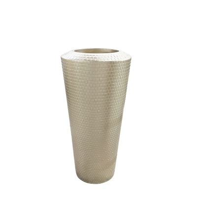 Кашпо c фактурной отделкой шампань d32*65см (TT-00010212)