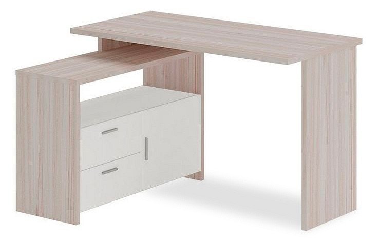 Фото Стол компьютерный Домино Lite СКЛ-ПРЯМ130+ТБЛ КБЕ MER_SKL-PRYAM130_TBL_KBE - интернет-магазин МегаТерем в Москве