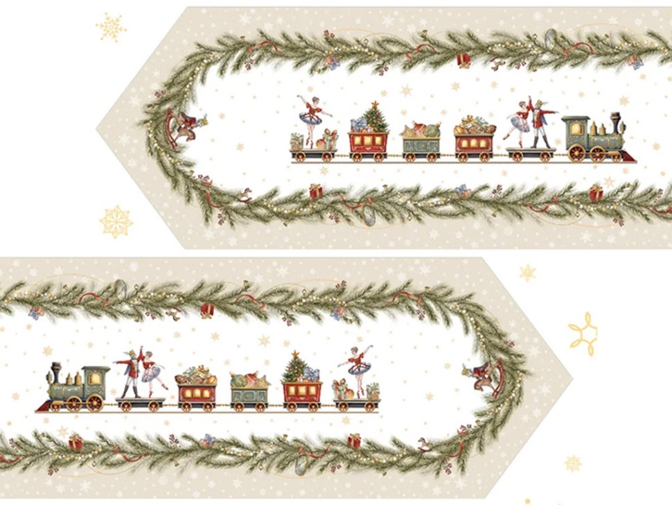 Фото Дорожка на стол щелкунчик, 45х300см, бежевый, 100% хлопок,твил Lefard (850-757-32) - интернет-магазин МегаТерем в Москве