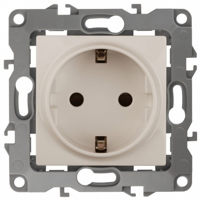 Розетка с заземлением, без рамки Эра Эра 12 12-2101-02 ER_B0014676