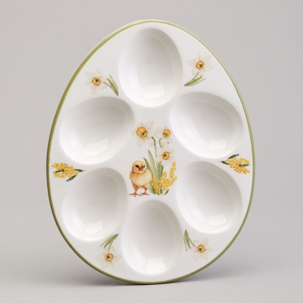 Фото Блюдо для 6 яиц agness sunday 20,5*16*2,5 см (358-2314)  - интернет-магазин МегаТерем в Москве