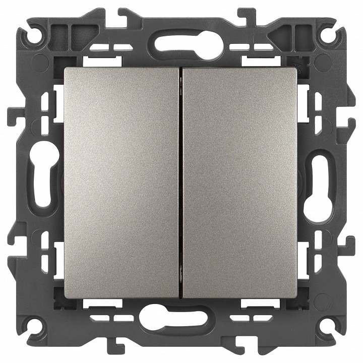 Фото Переключатель двухклавишный без рамки Эра Эра Elegance 14-1106-16 ER_B0065793 - интернет-магазин МегаТерем в Москве