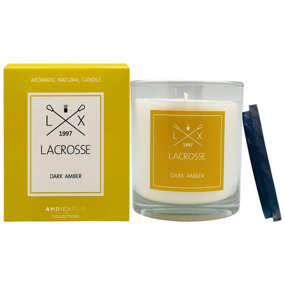 Фото Свеча ароматическая lacrosse, dark amber, 60 ч (75479) - интернет-магазин МегаТерем в Москве